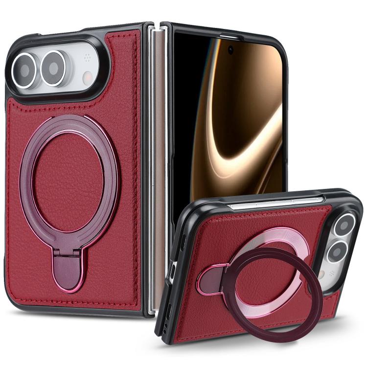 F12 360 Rotation Magnetic Holder PU Phone Case, For iPhone Duo