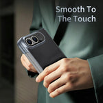 Frosted Leather Hinge Shockproof Phone Case, For iPhone Duo
