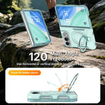 Shockproof Protective TPU Hybrid PC Ring Holder Magnetic Phone Case, For iPhone Duo