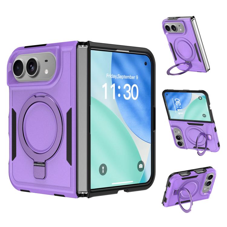 Shockproof Protective TPU Hybrid PC Ring Holder Magnetic Phone Case, For iPhone Duo