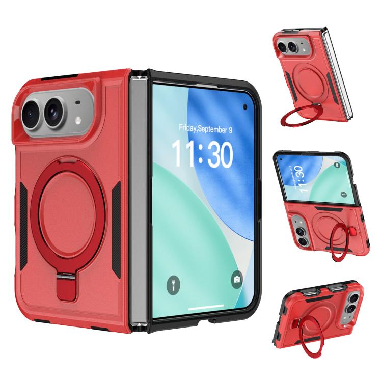 Shockproof Protective TPU Hybrid PC Ring Holder Magnetic Phone Case, For iPhone Duo