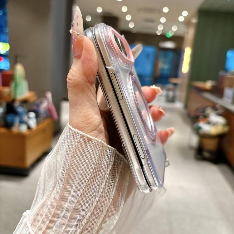 Side Buckle Hinge Rotating Holder Magnetic Phone Case with Bracelet, For iPhone Duo