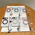 Side Buckle Hinge Rotating Holder Magnetic Phone Case with Bracelet, For iPhone Duo