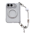 Side Buckle Hinge Rotating Holder Magnetic Phone Case with Bracelet, For iPhone Duo
