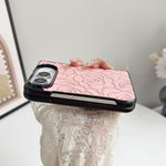 Impression Camellia Pattern Protective Phone Case, For iPhone Duo