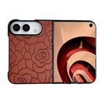 Impression Camellia Pattern Protective Phone Case, For iPhone Duo
