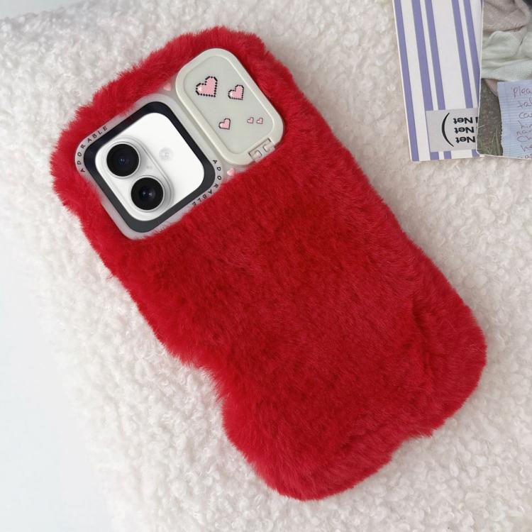 Plush Soft-Touch Camshield Phone Case with Holder, For iPhone 17, For iPhone 16 Pro Max, For iPhone 16 Pro, For iPhone 15 Pro Max, For iPhone 15 Pro