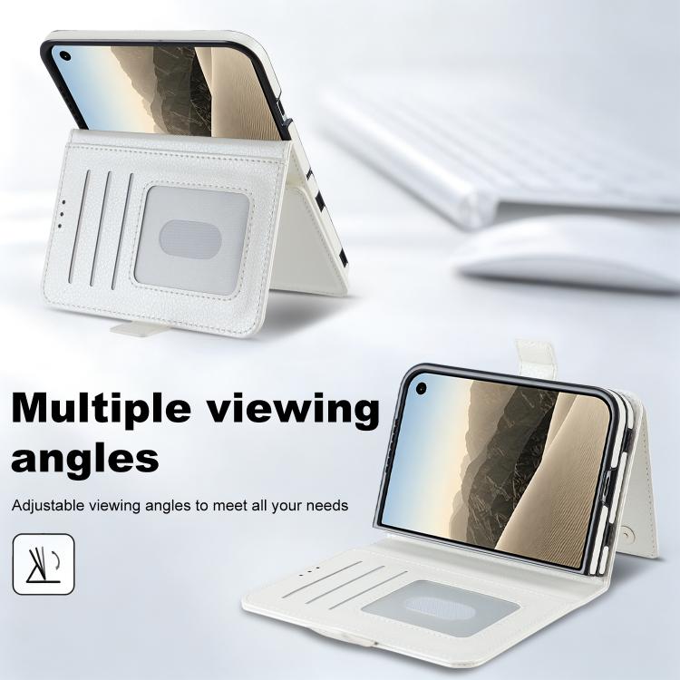Solid Color Multifunctional Folding Leather Phone Case, For iPhone  Duo
