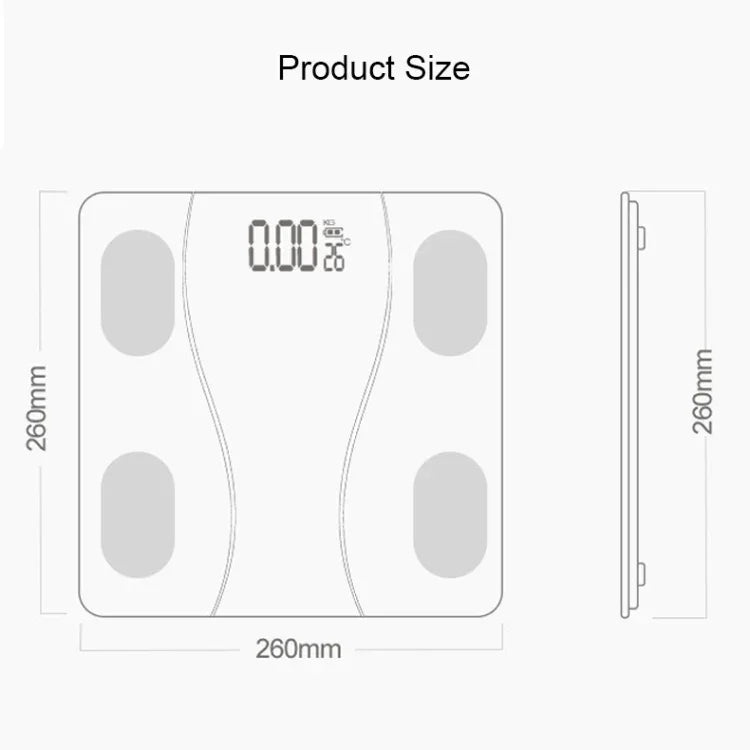 가정용 스마트 체지방 전자 체중계, USB 충전 버전, USB 충전 버전