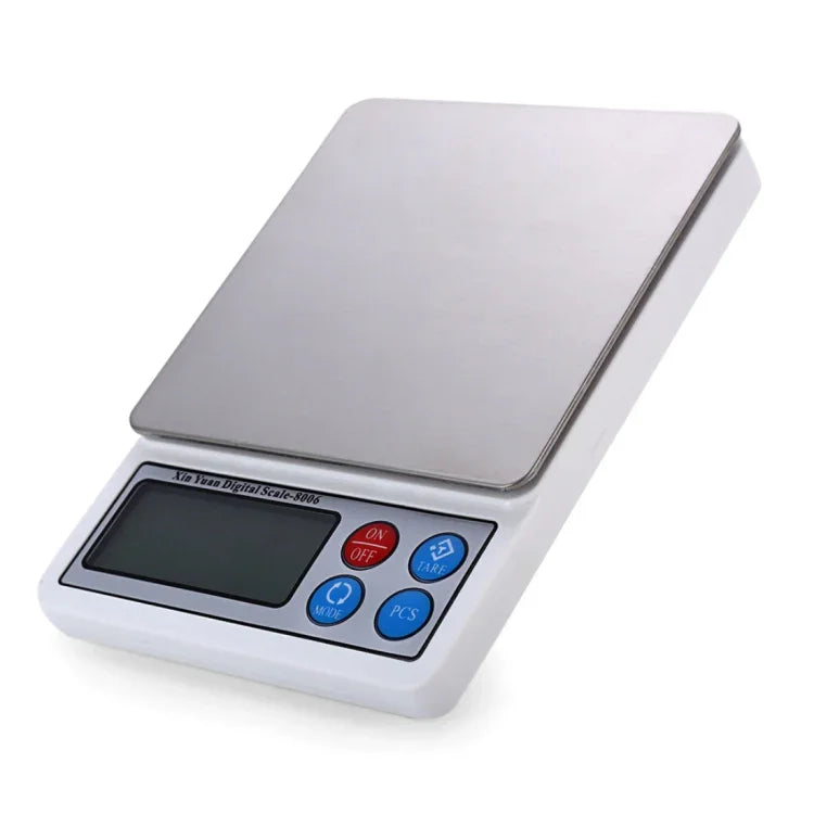 XY-8006 2.2인치 디스플레이 고정밀 전자 저울 (0.1g~3000g), 배터리 제외, 3000g/0.01g