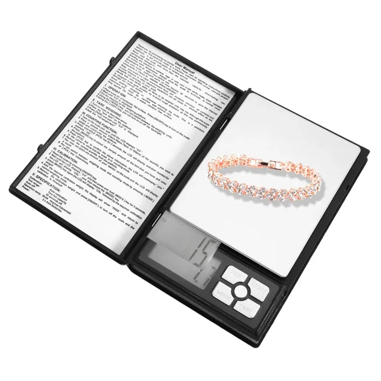 MH-1108 노트북 모양 고정밀 전자 다이아몬드 금 보석 저울 (0.01g~500g), 배터리 제외, MH-1108 500g