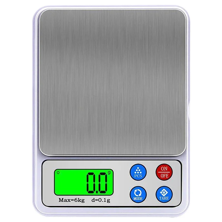 MH-555 6Kg x 0.1g 고정밀 디지털 전자 휴대용 주방 저울 밸런스 장치 2.2인치 LCD 화면 포함, 6000g/0.1g
