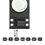 MH-8028 50g x 0.001g 고정밀 디지털 전자 휴대용 보석 다이아몬드 캐럿 실험실 무게 저울 저울 장치 1.6인치 LCD 화면, 50g/0.001g