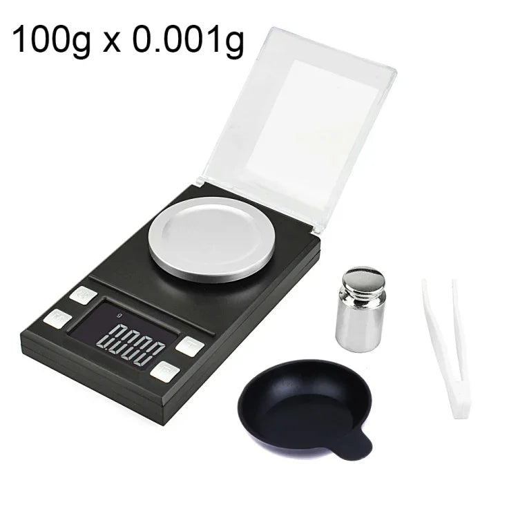MH-8028 100g x 0.001g 고정밀 디지털 전자 휴대용 보석 다이아몬드 캐럿 실험실 무게 저울 저울 장치 1.6인치 LCD 화면, 100g/0.001g