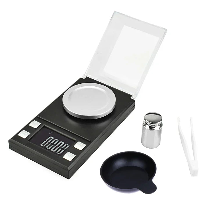 MH-8028 100g x 0.001g 고정밀 디지털 전자 휴대용 보석 다이아몬드 캐럿 실험실 무게 저울 저울 장치 1.6인치 LCD 화면, 100g/0.001g