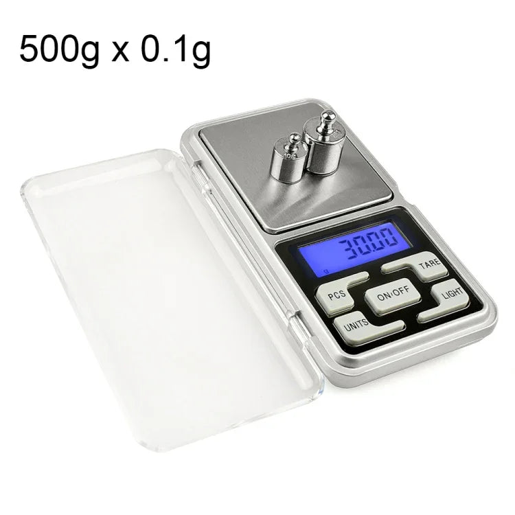 MH-100 500g x 0.1g 고정밀 디지털 전자 휴대용 미니 포켓 저울 휴대폰 무게 저울 저울 장치 1.6인치 LCD 화면, 500g/0.1g
