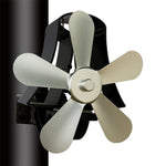 YL-106 5-Blade High Temperature Aluminum Heat Powered Fireplace Stove Fan, YL-106 (Black), YL-106 (Bronze), YL-106 (Grey), YL-106 (Gold), YL-106 (Rose Red), YL-106 (Silver), YL-106 (White)