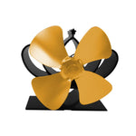 YL201 4-Blade High Temperature Metal Heat Powered Fireplace Stove Fan, YL201 (Black), YL201 (Bronze), YL201 (Grey), YL201 (Gold), YL201 (Rose Red), YL201 (Silver)