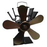 YL602 5-Blade High Temperature Metal Heat Powered Fireplace Stove Fan, YL602 (Black), YL602 (Bronze), YL602 (Grey), YL602 (Gold), YL602 (Rose Red), YL602 (Silver)