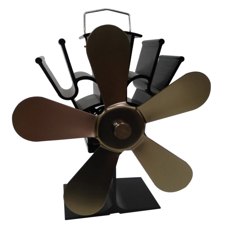 YL602 5-Blade High Temperature Metal Heat Powered Fireplace Stove Fan, YL602 (Black), YL602 (Bronze), YL602 (Grey), YL602 (Gold), YL602 (Rose Red), YL602 (Silver)