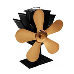 YL602 5-Blade High Temperature Metal Heat Powered Fireplace Stove Fan, YL602 (Black), YL602 (Bronze), YL602 (Grey), YL602 (Gold), YL602 (Rose Red), YL602 (Silver)