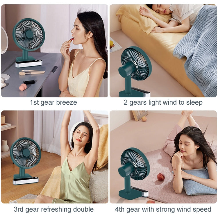 F702 Automatic Shaking Desktop Electric Fan with LED Display