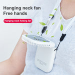 F20 전기 도금 휴대용 접이식 무소음 USB 목걸이형 선풍기, F20 (핑크), F20 (그린), F20 (블루), F20 (화이트)