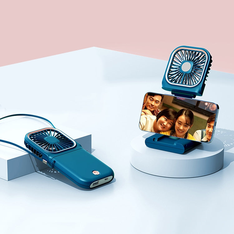 F30 전기 도금 휴대용 접이식 무소음 USB 목걸이 선풍기, 업그레이드 버전, F30 (핑크), F30 (그린), F30 (블루), F30 (화이트)