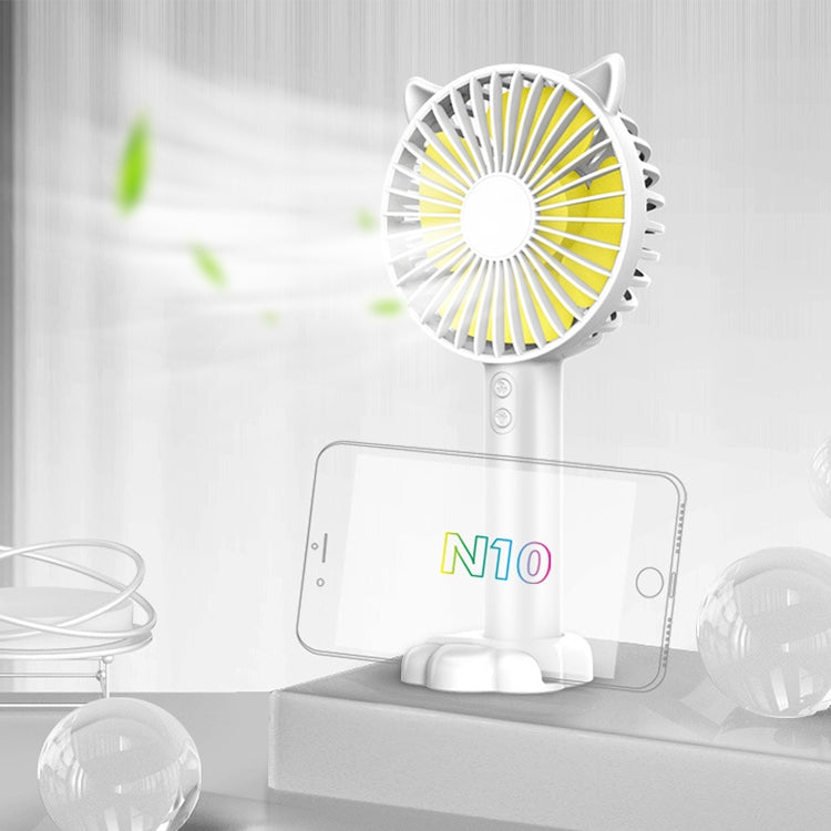 N10 다기능 핸드헬드 데스크탑 홀더 전기 팬, 3단 속도 조절 포함