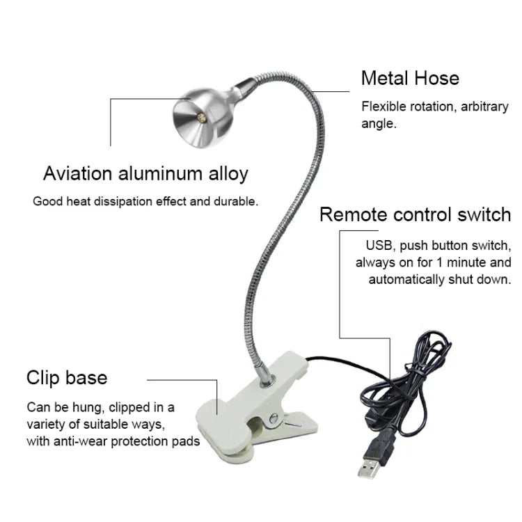 USB DC 5V 팔 클립 UV 소독 램프, 팔 클립 UV 소독 램프