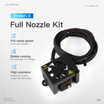 Creality 24V 40W 익스트루더 풀 노즐 핫엔드 키트 노즐 익스트루더+쿨링 팬+케이스 포함 Ender-3 3D 프린터용