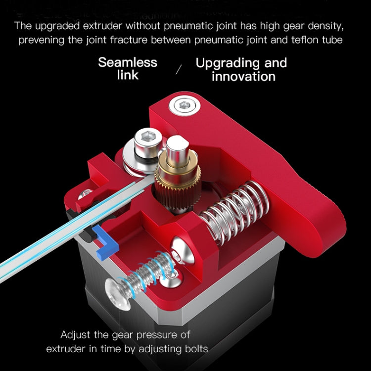 Creality 올 메탈 레드 블록 보우덴 익스트루더 키트 Ender-3 / Ender-3 Pro / Ender-3 V2 / CR-10 Pro V2 3D 프린터용