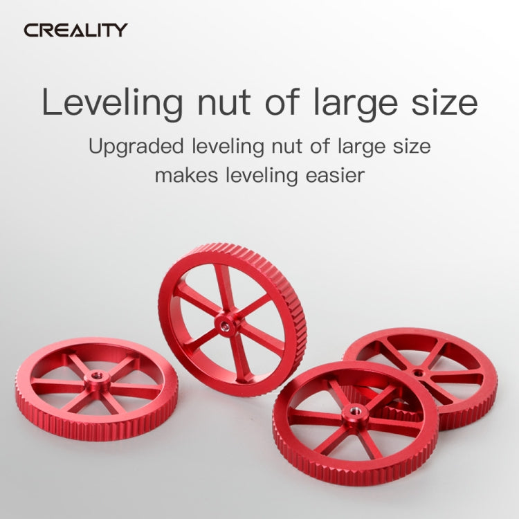 Creality 메탈 레드 핸드 스크류 레벨링 너트 Ender-3 / Ender-3 Pro / Ender-3 V2 / CR-10 Pro V2 3D 프린터용