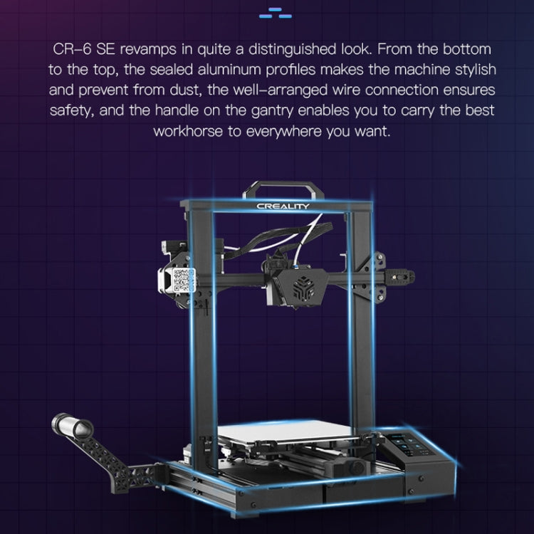 CREALITY CR-6 SE 350W 지능형 레벨링 프리 DIY 3D 프린터, 인쇄 크기: 23.5 x 23.5 x 25cm, EU 플러그, CR-6 SE