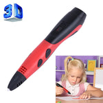 Gen 6th ABS / PLA Filament Kids DIY Drawing 3D Printing Pen with LCD Display(Blue+Black), EPR5210L, EPR5210R, EPR5210W, EPR5210Y