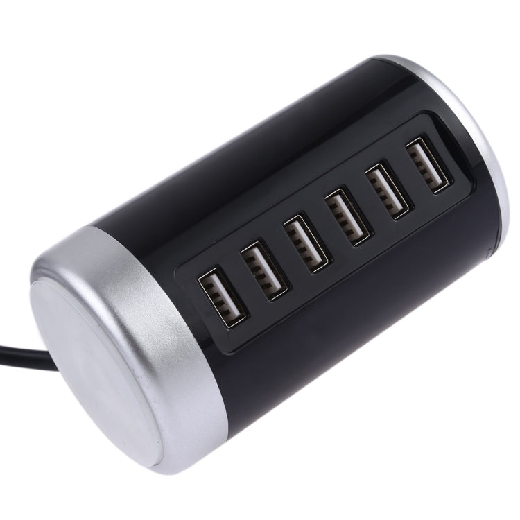 XLD4 30W 6포트 USB 충전 스테이션 전원 어댑터 AC100-240V, 미국 플러그