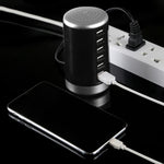 XLD4 30W 6포트 USB 충전 스테이션 전원 어댑터 AC100-240V, 미국 플러그