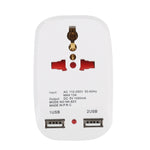NK-823 2000W 듀얼 USB 여행용 충전기 전원 어댑터 소켓, UK 플러그
