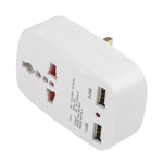 NK-823 2000W 듀얼 USB 여행용 충전기 전원 어댑터 소켓, UK 플러그