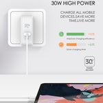LDNIO A4403C 30W PD + 자동 인식 접이식 고속 여행용 충전기 1m 8핀 케이블 포함, 호주 플러그, 8핀 케이블 포함, 30W 8핀 케이블 포함