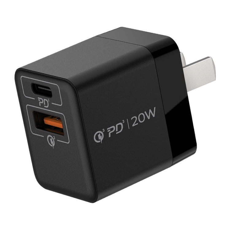 MOMAX UM36 PD 20W USB-C / Type-C + USB 고속 충전기 전원 어댑터, CN 플러그, UM36