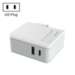 LDNIO A4403C 30W PD + 자동 인식 접이식 고속 여행용 충전기 1m 마이크로 USB 케이블 포함, EU 플러그, 마이크로 USB 케이블 포함