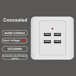 5V 3.1A 4 Ports USB Wall Charger Adapter Dock Station Socket Power Panel, 36V input, 4 Ports USB 2.0