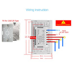 WS-US-02 EWeLink APP & 터치 제어 2A 2구 강화 유리 패널 스마트 벽 스위치, AC 90V-250V, 미국 플러그, 2구