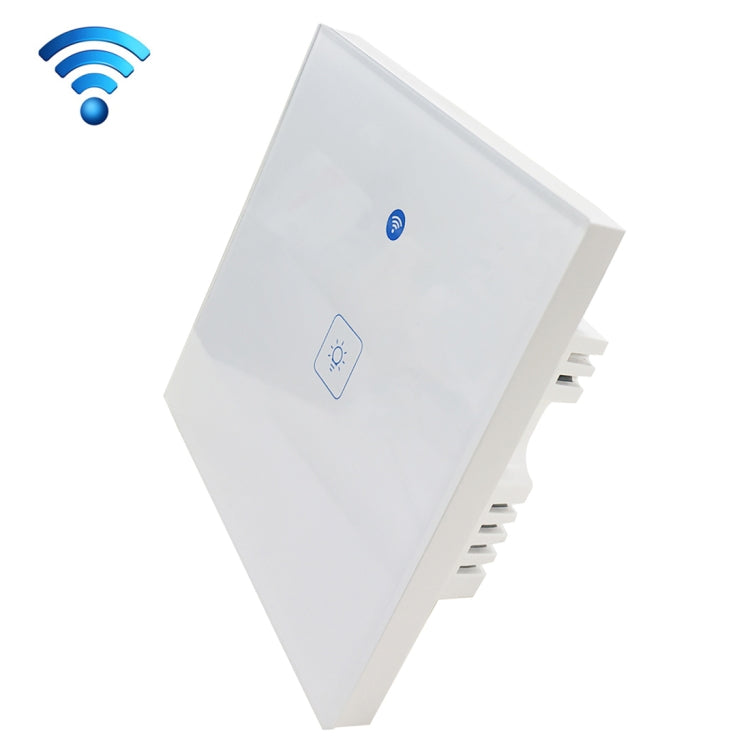 WS-UK-01 EWeLink 앱 및 터치 제어 2A 1구 강화유리 패널 스마트 벽 스위치, AC 90V-250V, UK 플러그, 1구
