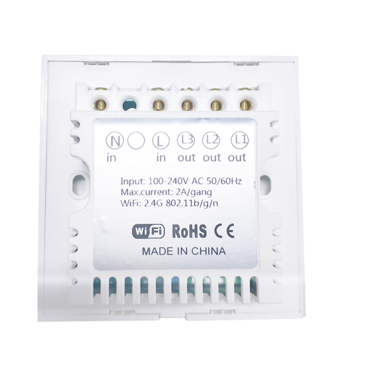WS-UK-01 EWeLink 앱 및 터치 제어 2A 1구 강화유리 패널 스마트 벽 스위치, AC 90V-250V, UK 플러그, 1구