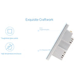 WS-UK-01 EWeLink 앱 및 터치 제어 2A 1구 강화유리 패널 스마트 벽 스위치, AC 90V-250V, UK 플러그, 1구