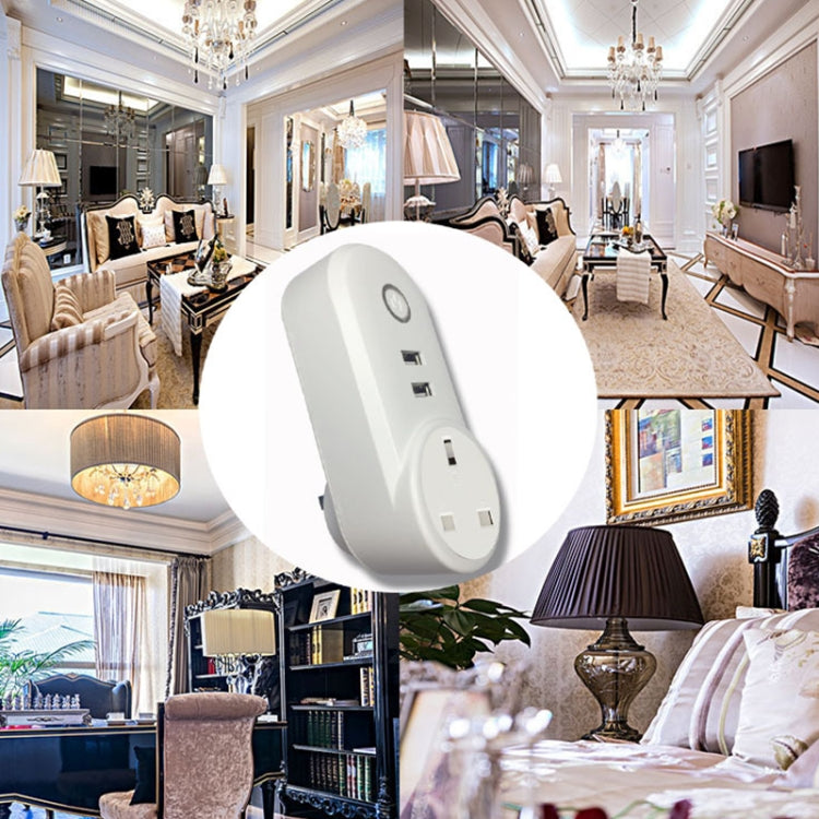 SA-002 2 USB 포트 + 1 EU 소켓 WiFi 스마트 전원 플러그 소켓, Alexa 및 Google Home 호환, AC 110V-230V, EU 플러그, UK 플러그, US 플러그