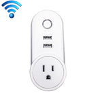 SA-002 2 USB 포트 + 1 EU 소켓 WiFi 스마트 전원 플러그 소켓, Alexa 및 Google Home 호환, AC 110V-230V, EU 플러그, UK 플러그, US 플러그