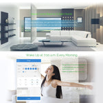 WS-EU-01 EWeLink 앱 & 터치 제어 2A 1구 강화유리 패널 스마트 벽 스위치, AC 90V-250V, EU 플러그, 1구